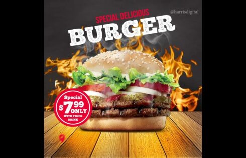 Burger advert production