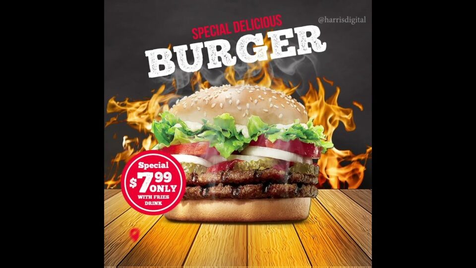 Burger advert production