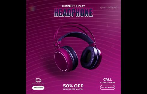 Headphones advert
