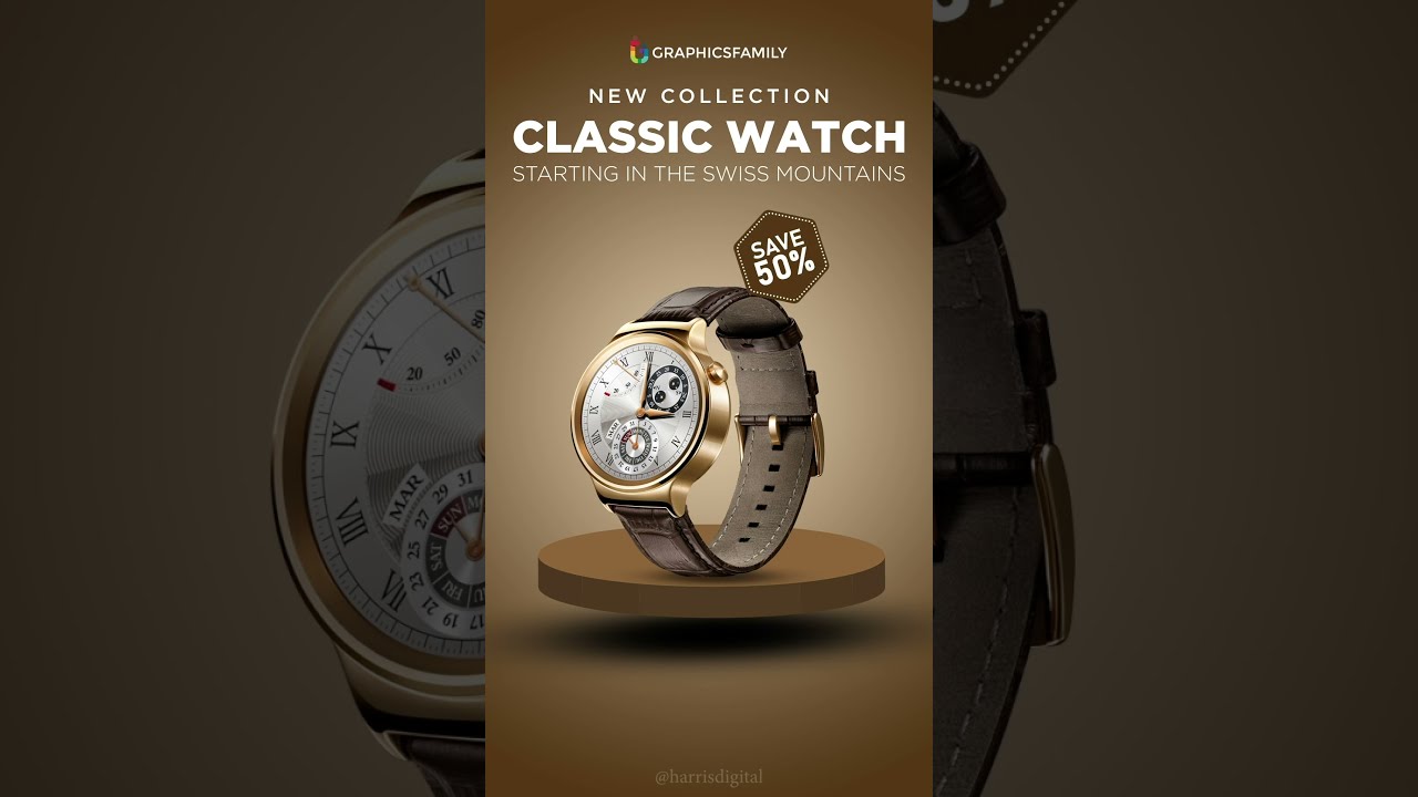 Wrist Watch advert for social media